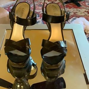 Black platform heels